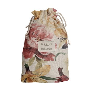 Sac călătorie linen couture spring flowers, lungime 44 cm