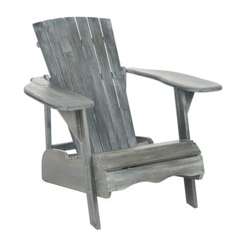 Fotoliu din lemn pentru exterior safavieh mopani grey, gri
