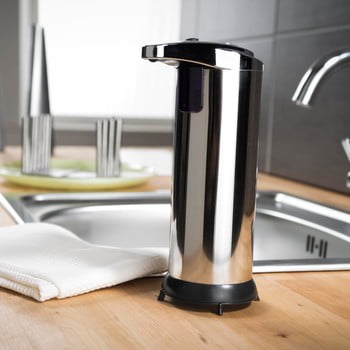 Dozator săpun cu montare fără găurire compactor soap steel