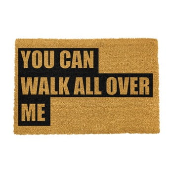 Covoraș intrare din fibre de cocos artsy doormats walk all over me, 40 x 60 cm