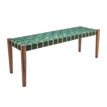 Bancă din lemn de salcâm și nailon leitmotiv weave, verde