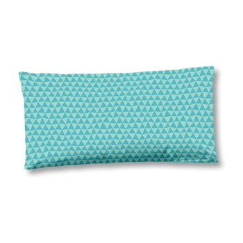 Față de pernă din bumbac satin hip ashika mujlti, 40 x 80 cm, turcoaz