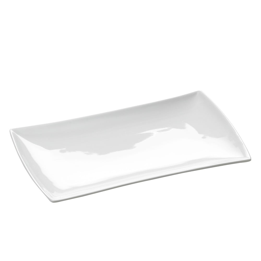 Bílý porcelánový talíř Maxwell & Williams East Meets West, 20,5 x 12 cm