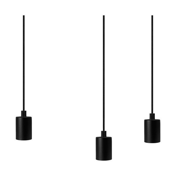 Černé závěsné svítidlo se 3 kabely Bulb Attack Cero Basic