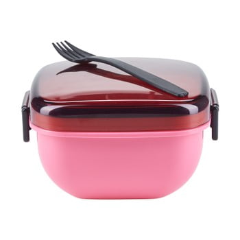Cutie cu furculiță pentru prânz Bahne & CO, roz