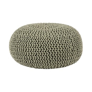 Puf tricotat label51 knitted, Ø 70 cm, verde olive