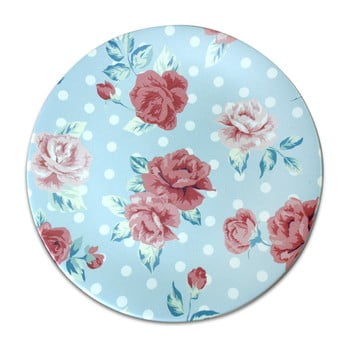 Farfurie din ceramică roses, ⌀ 26 cm, albastru deschis