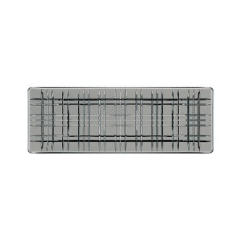 Tavă pătrată pentru servit din cristal nachtmann square plate smoke, lungime 42 cm, gri