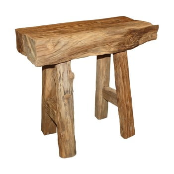 Taburet din lemn de tec HSM Collection Rustic