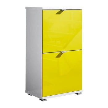 Pantofar cu sertare germania colorado, înălțime 91 cm, alb - galben