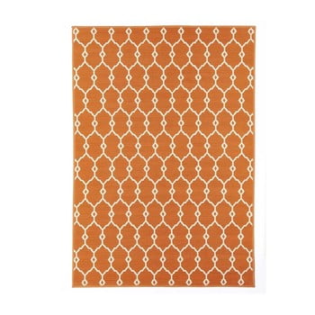 Covor foarte rezistent floorita trellis, 133 x 190 cm, portocaliu