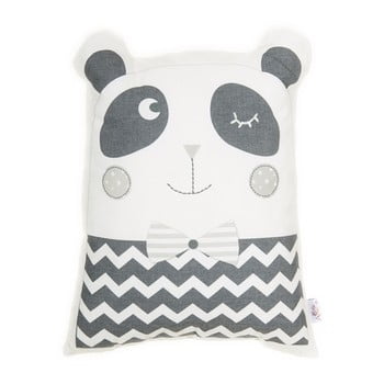 Pernă din amestec de bumbac pentru copii apolena pillow toy panda, 25 x 36 cm, gri