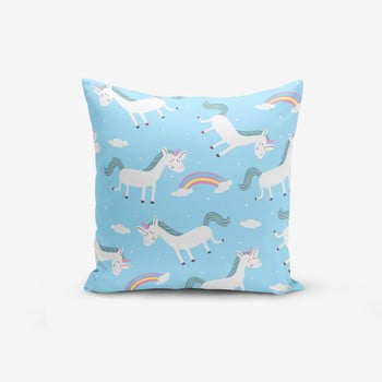 Față de pernă minimalist unicorn, 45 x 45 cm