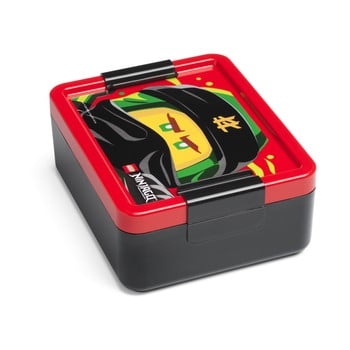 Cutie pentru gustare cu capac roşu lego® iconic, negru