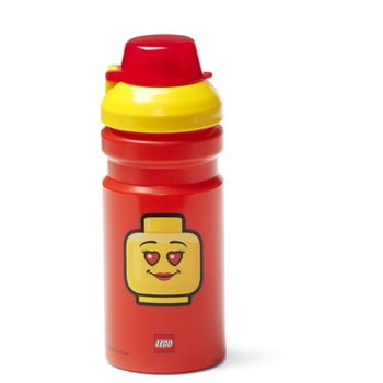 Sticlă pentru apă cu capac galben lego® iconic, 390 ml, roşu