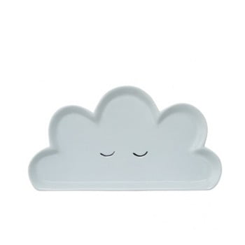 Farfurie din ceramică pentru copii bloomingville smilla cloud, albastru
