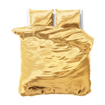 Lenjerie de pat din micropercal Sleeptime, 200 x 220 cm, galben