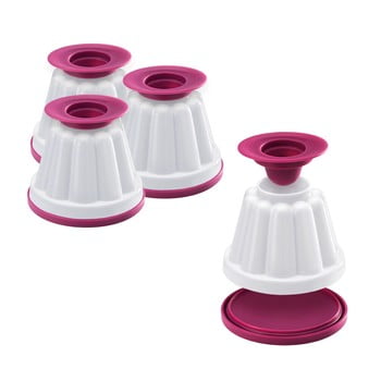 Set 4 forme pentru budincă metaltex, ø 8 x 7 cm