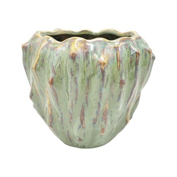 Ghiveci din ceramică pt living flora, ø 16,5 cm, verde
