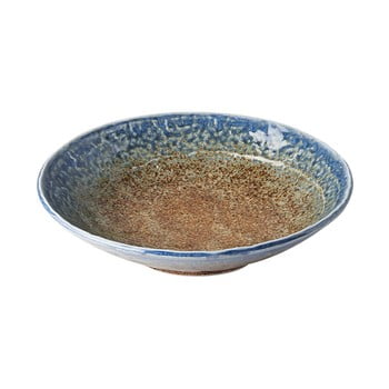 Farfurie adâncă din ceramică mij earth & sky, ø 24 cm, bej - albastru