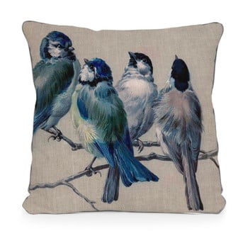 Față de pernă din microfibră surdic blue birds, 45 x 45 cm
