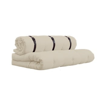 Canapea extensibilă cu detalii din piele karup design buckle up beige