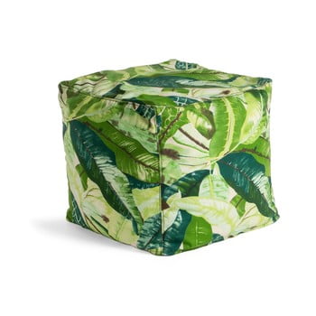 Puf la forma tropical, 45 x 45 cm, verde