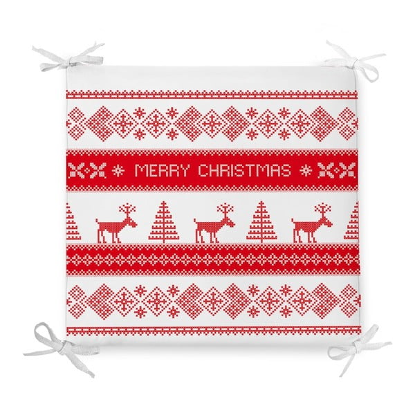Vánoční podsedák s příměsí bavlny Minimalist Cushion Covers Nordic Knit, 42 x 42 cm