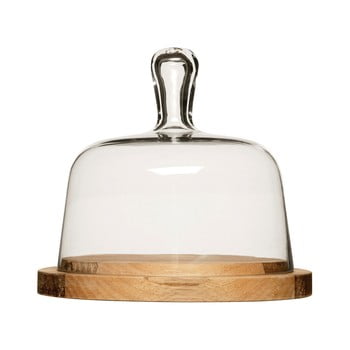 Tocător pentru brânză cu capac de sticlă sagaform oval