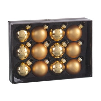 Set 12 decorațiuni de crăciun unimasa brightness, auriu