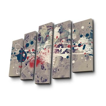 Tablou pe pânză din 5 piese abstraction