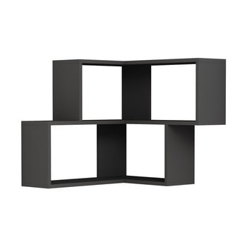 Raft de perete pentru colț homitis corner, gri antracit