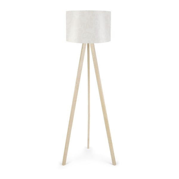 Bílá stojací lampa Aida