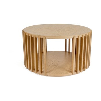 Măsuță auxiliară din lemn de stejar woodman drum, ø 83 cm