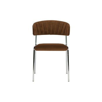 Set 2 scaune bepurehome twitch velvet, maro