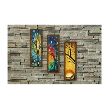 Tablou decorativ din mai multe piese four seasons, 19 x 70 cm