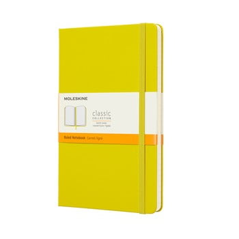 Caiet moleskine, 192 pag., hârtie dictando, copertă rezistentă, galben