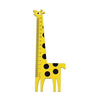 Riglă din lemn în formă de girafă rex london yellow giraffe