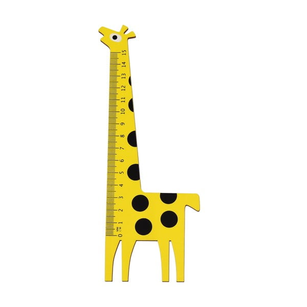 Dřevěné pravítko ve tvaru žirafy Rex London Yellow Giraffe