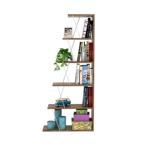 Knihovna v dekoru ořechového dřeva Rafevi Tars Mini