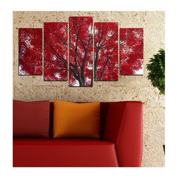 Tablou din mai multe piese 3d art red passion, 102 x 60 cm