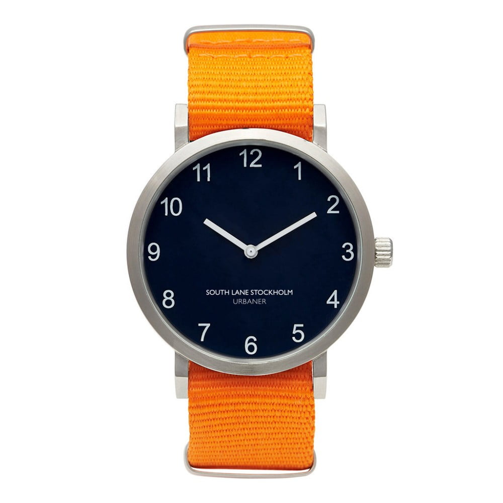 Unisex hodinky s oranžovým řemínkem South Lane Stockholm Urbaner Classic Big