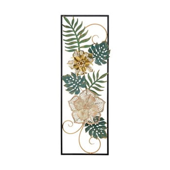 Decorațiune suspendată metalică mauro ferretti campur -a-, 31 x 90 cm, motive florale