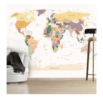 Tapet format mare bimago world map, 300 x 210 cm