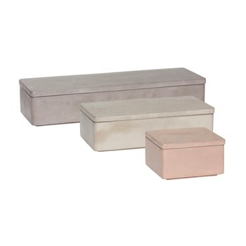 Set 3 cutii depozitare din beton hübsch skuddag