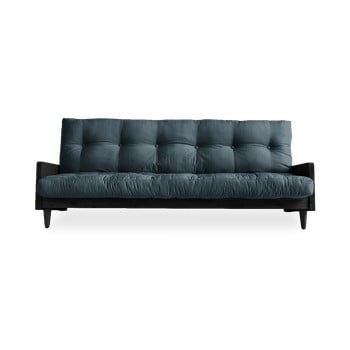 Canapea extensibilă karup design indie black/petrol blue, albastru k