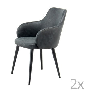Set 2 scaune dining 360 living silas, negru