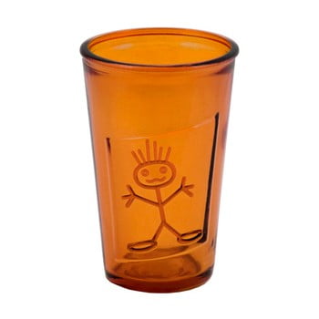 Pahar din sticlă reciclată ego dekor zeus, 300 ml, portocaliu