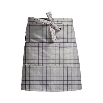 Șorț de bucătărie linen couture delantal simple squares, gri