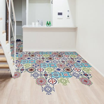 Set 10 autocolante de podea ambiance hexagons hannah, 40 x 90 cm